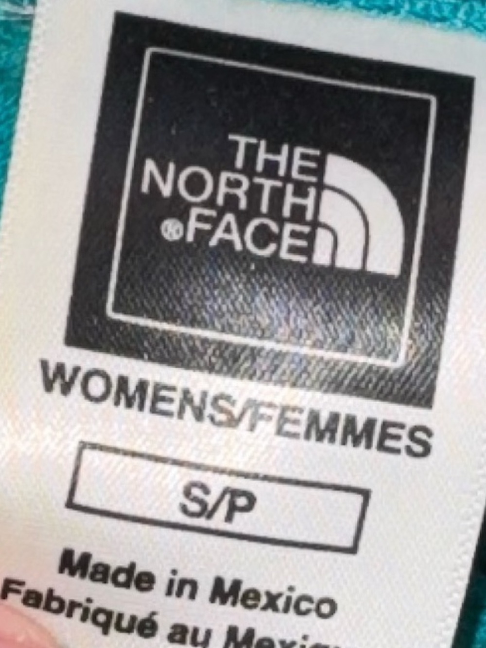 The North Face Teal Green blue Hooded sweatshirt hoodie sweater - Picture 3 of 3